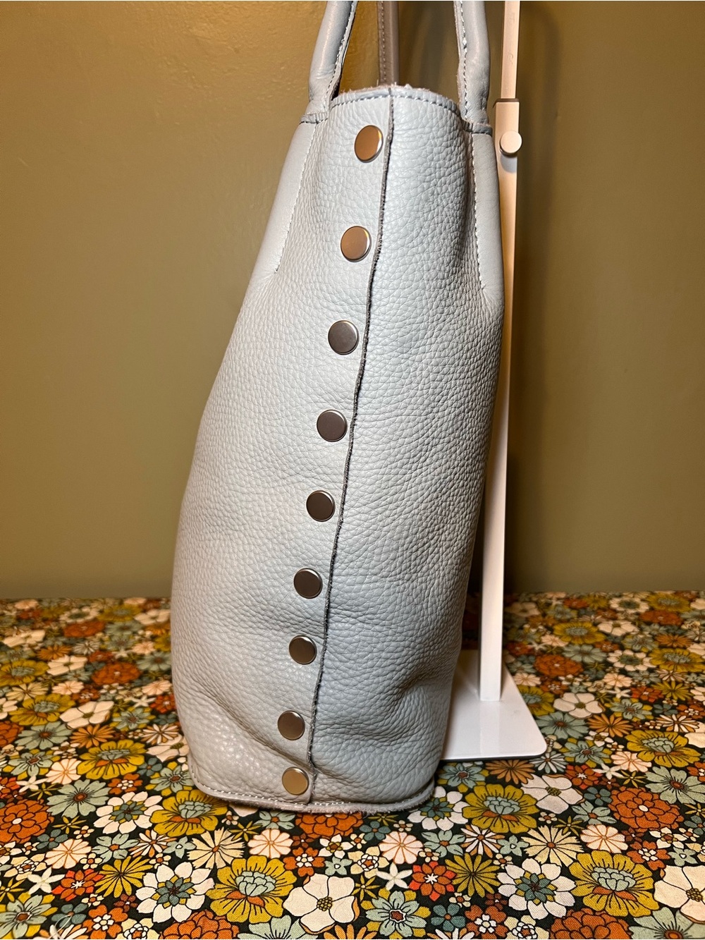 Hammitt Oliver Medium Shoulder Bag, Limited Edition Dust Blue and Brushed Silver - Picture 4 of 14